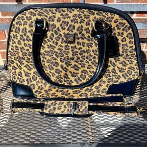 Diane Von Furstenberg Leopard Print Weekend Duffle Bag 22” x 13”